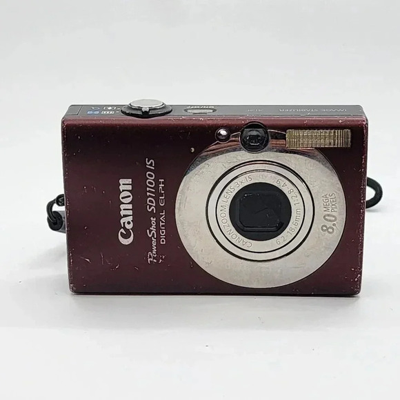 Canon PowerShot SD1100 IS Digital Elph Camera Maroon For Parts or Repair - Picture 1 of 8